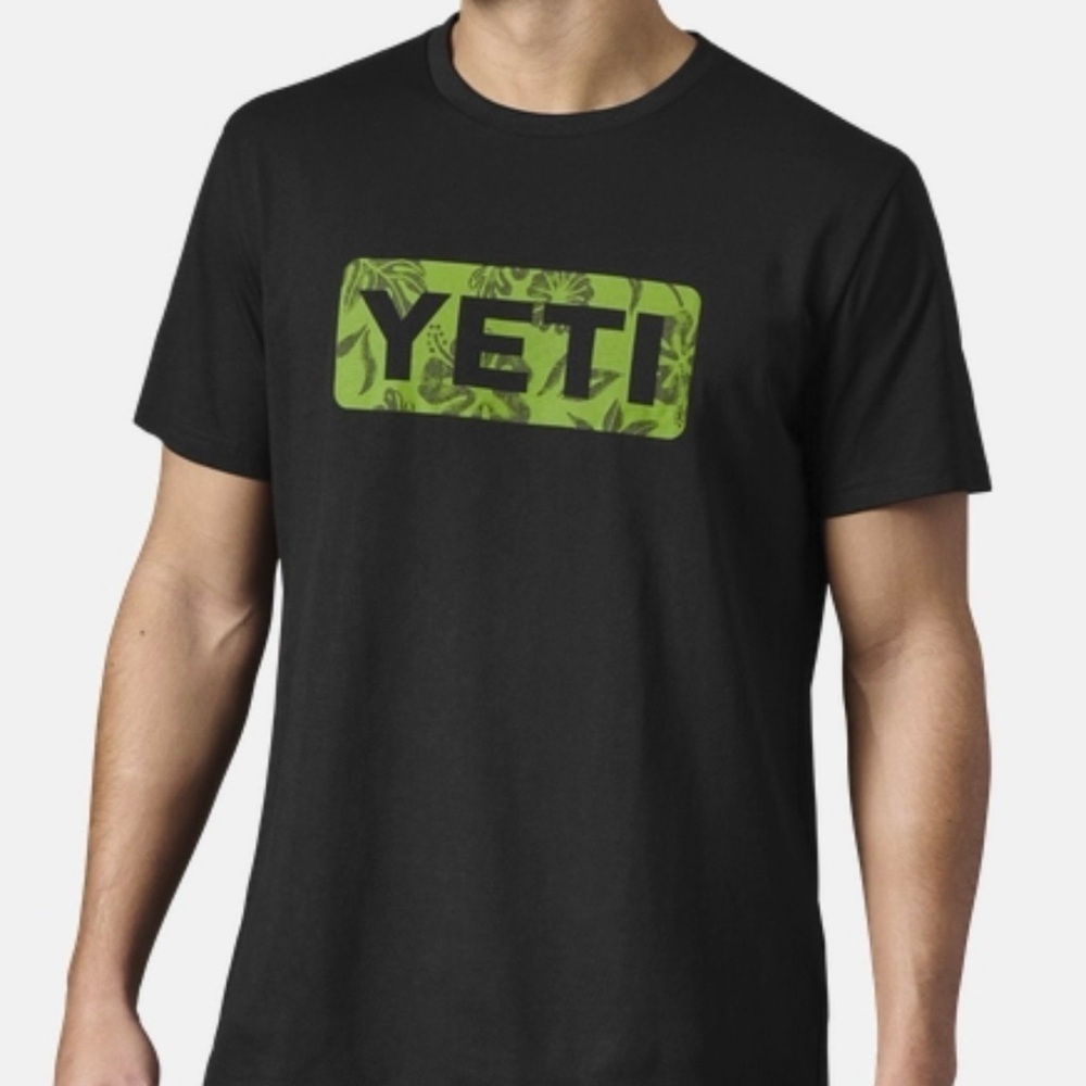 YETI Black and Green Graphic Tee
